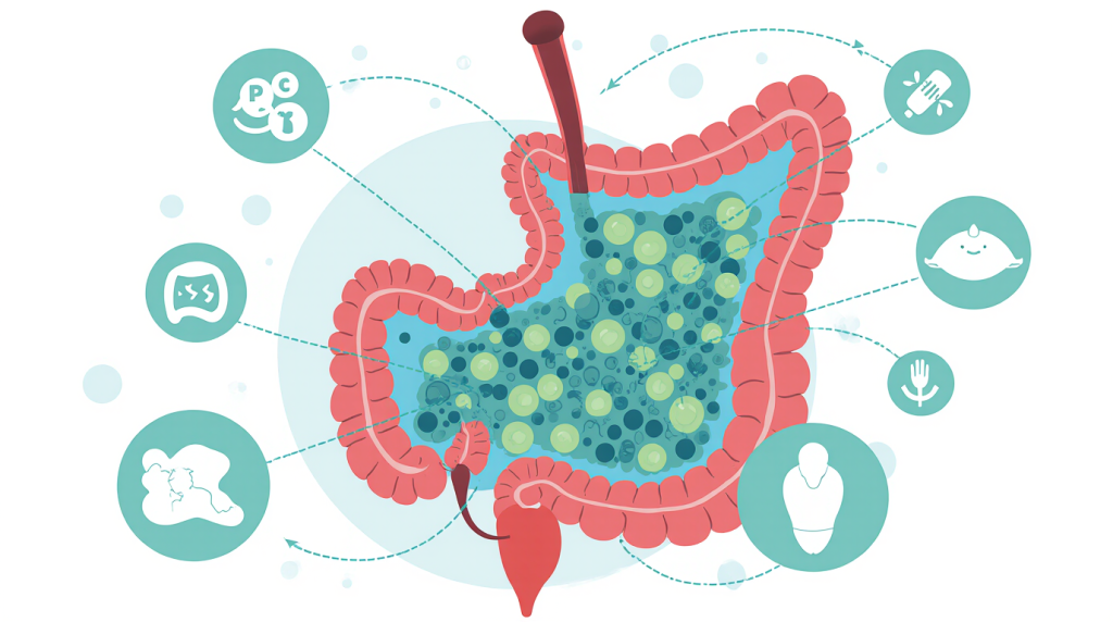 Dibujo microbiota intestino
